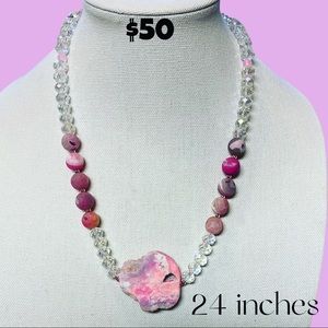 Druzy pendant necklace